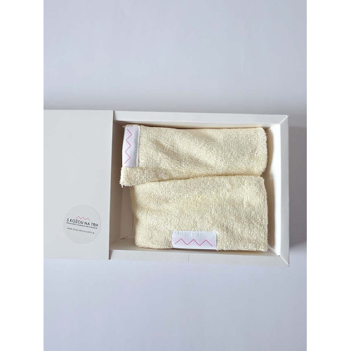 Set čelenka+uteráčik - prírodný Set čelenka+uteráčik - prírodný